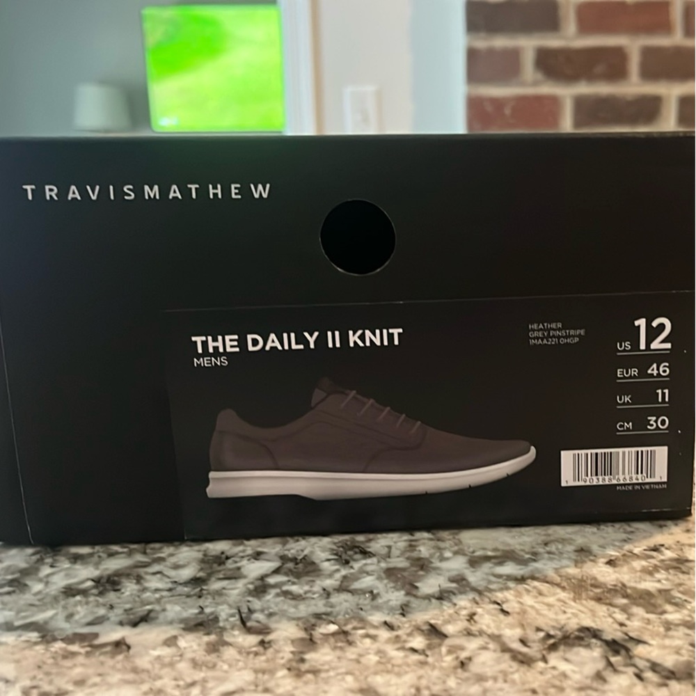 Brand New w Tags. Travis Mathew The Daily II Knit Sneakers - Heather Gray